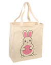 Cute Easter Bunny - Pink Large Grocery Tote Bag by TooLoud-Grocery Tote-TooLoud-Natural-Large-Davson Sales