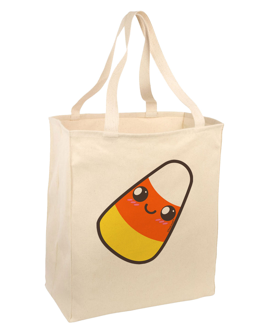 Cute Mother Candy Corn Family Halloween Large Grocery Tote Bag-Grocery Tote-TooLoud-Natural-Large-Davson Sales