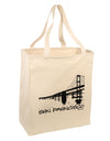 Bay Bridge Cutout Design - San Francisco Large Grocery Tote Bag by TooLoud-Grocery Tote-TooLoud-Natural-Large-Davson Sales