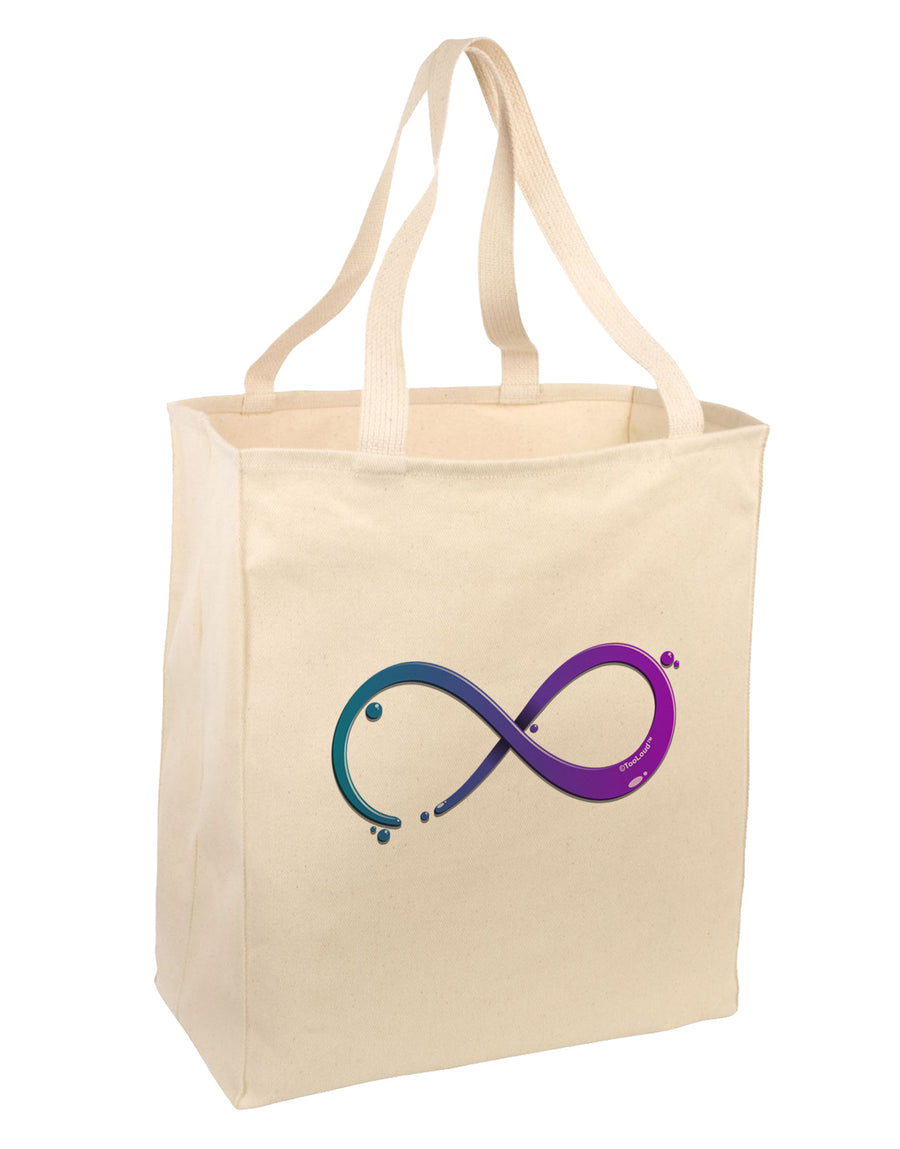 Painted Infinity Large Grocery Tote Bag-Natural-Grocery Tote-TooLoud-Natural-Large-Davson Sales