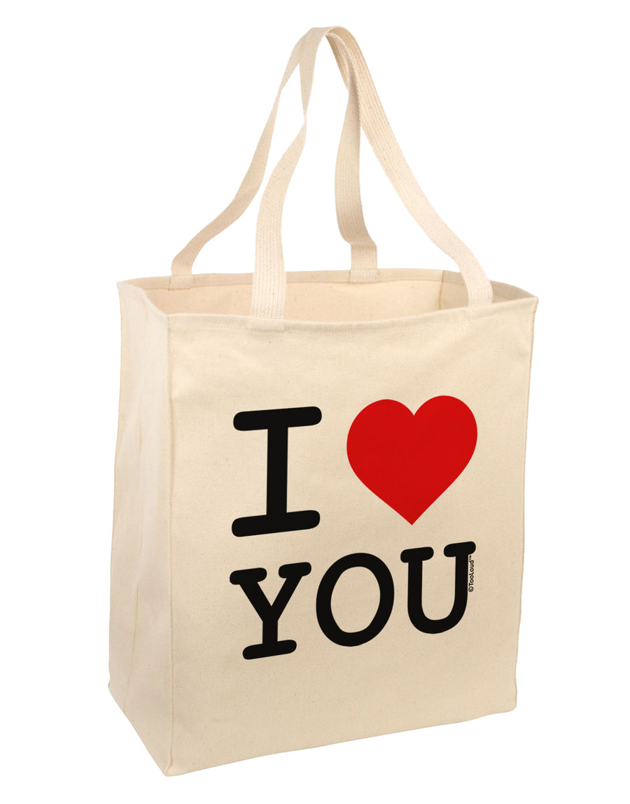 I Heart You Large Grocery Tote Bag-Grocery Tote-TooLoud-Natural-Large-Davson Sales