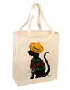 Happy Cinco de Meow - Cinco de Mayo Cat Large Grocery Tote Bag by TooLoud-Grocery Tote-TooLoud-Natural-Large-Davson Sales