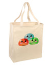 Cute RPG Slime - Trio Large Grocery Tote Bag by TooLoud-Grocery Tote-TooLoud-Natural-Large-Davson Sales