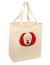 Scary Face Clown - Halloween Large Grocery Tote Bag-Grocery Tote-TooLoud-Natural-Large-Davson Sales