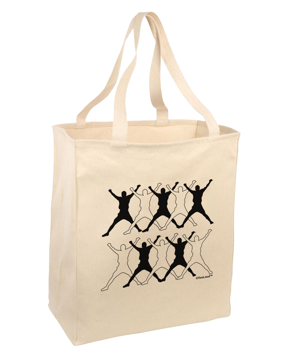 Ten Lords A Leaping Text Large Grocery Tote Bag-Grocery Tote-TooLoud-Natural-Large-Davson Sales