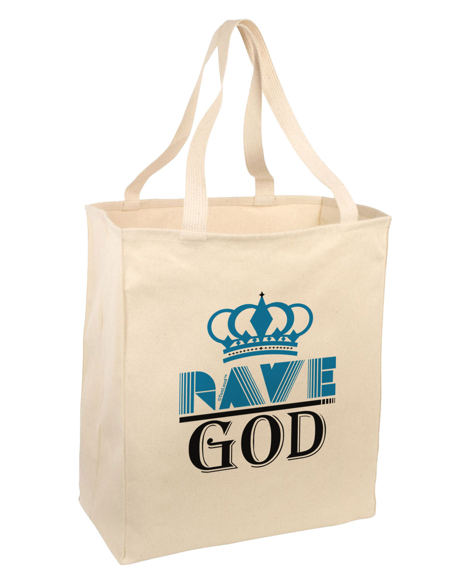 Rave God Large Grocery Tote Bag-Grocery Tote-TooLoud-Natural-Large-Davson Sales