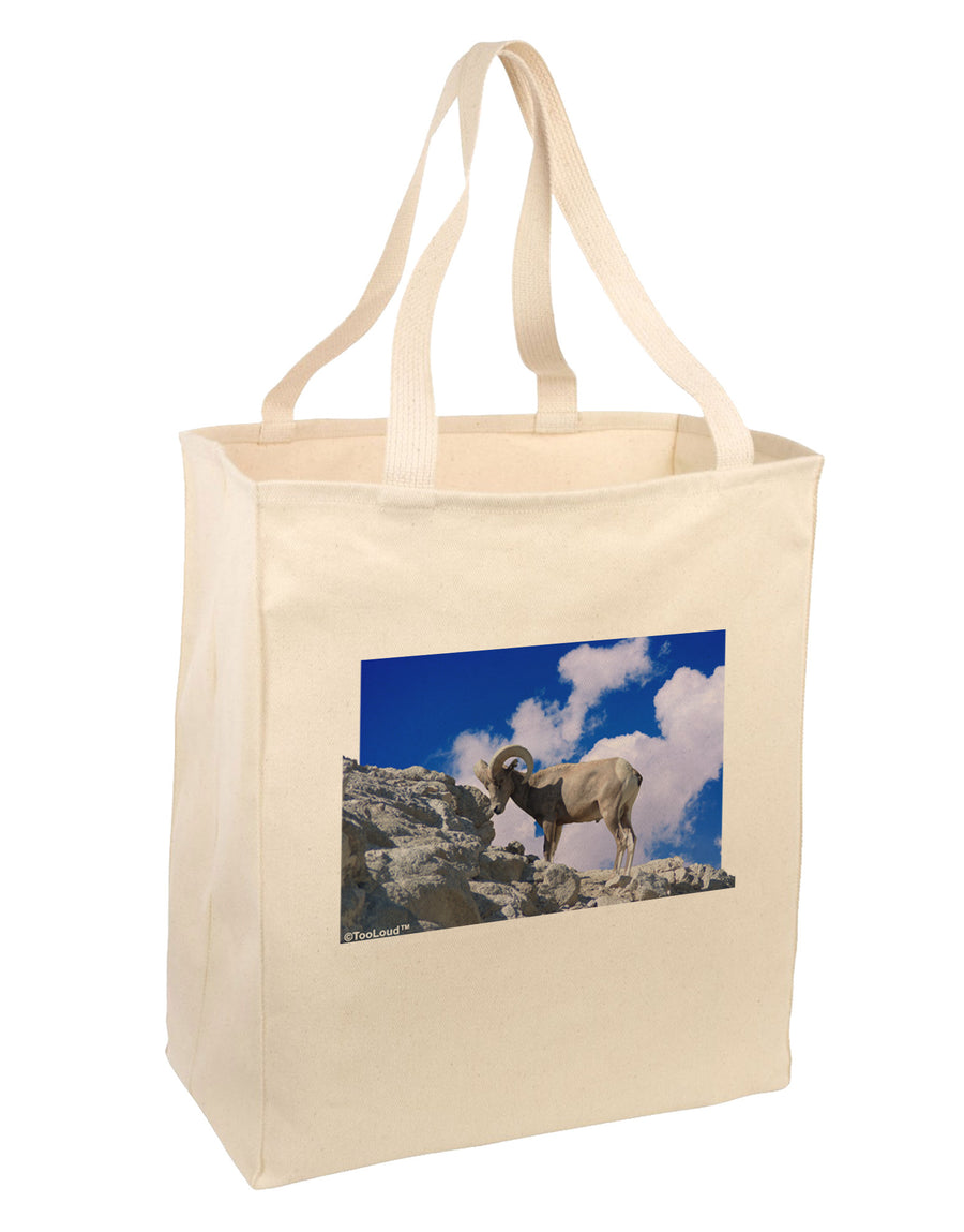 Bighorn Ram Large Grocery Tote Bag-Grocery Tote-TooLoud-Natural-Large-Davson Sales