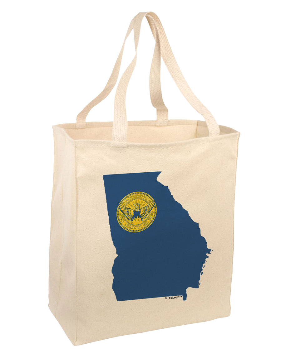 Atlanta Georgia Flag Large Grocery Tote Bag-Grocery Tote-TooLoud-Natural-Large-Davson Sales