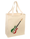 Mexican Flag Guitar Design Large Grocery Tote Bag by TooLoud-Grocery Tote-TooLoud-Natural-Large-Davson Sales