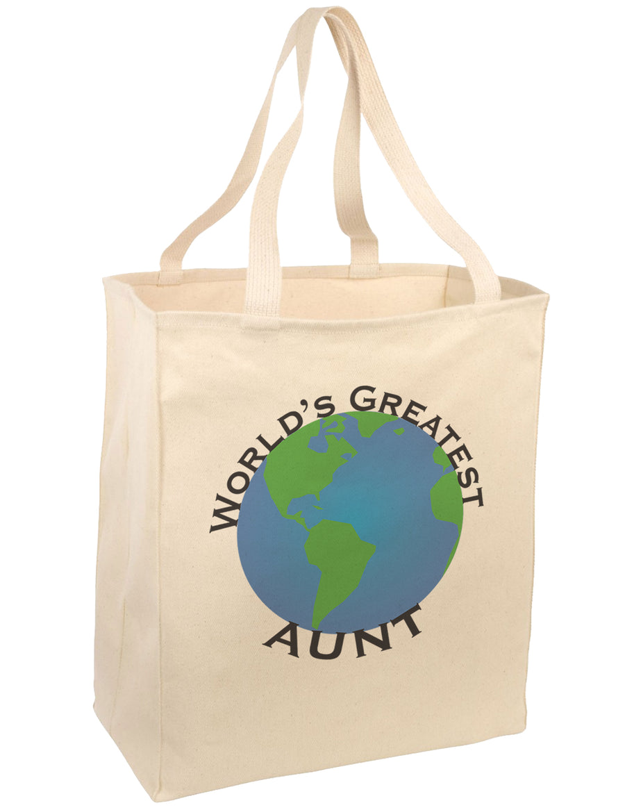 World's Greateest Aunt Large Grocery Tote Bag-Grocery Tote-TooLoud-Natural-Large-Davson Sales