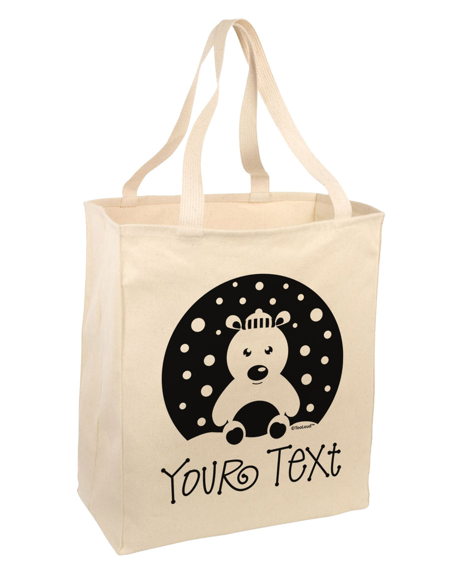 Personalized Matching Polar Bear Family Design - Your Text Large Grocery Tote Bag-Grocery Tote-TooLoud-Natural-Large-Davson Sales