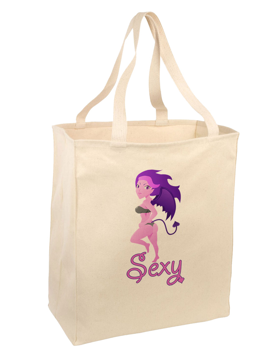 Sexy Succubus - Sexy Text Large Grocery Tote Bag-Grocery Tote-TooLoud-Natural-Large-Davson Sales