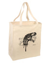 Artistic Ink Style Dinosaur Head Design Large Grocery Tote Bag by TooLoud-Grocery Tote-TooLoud-Natural-Large-Davson Sales