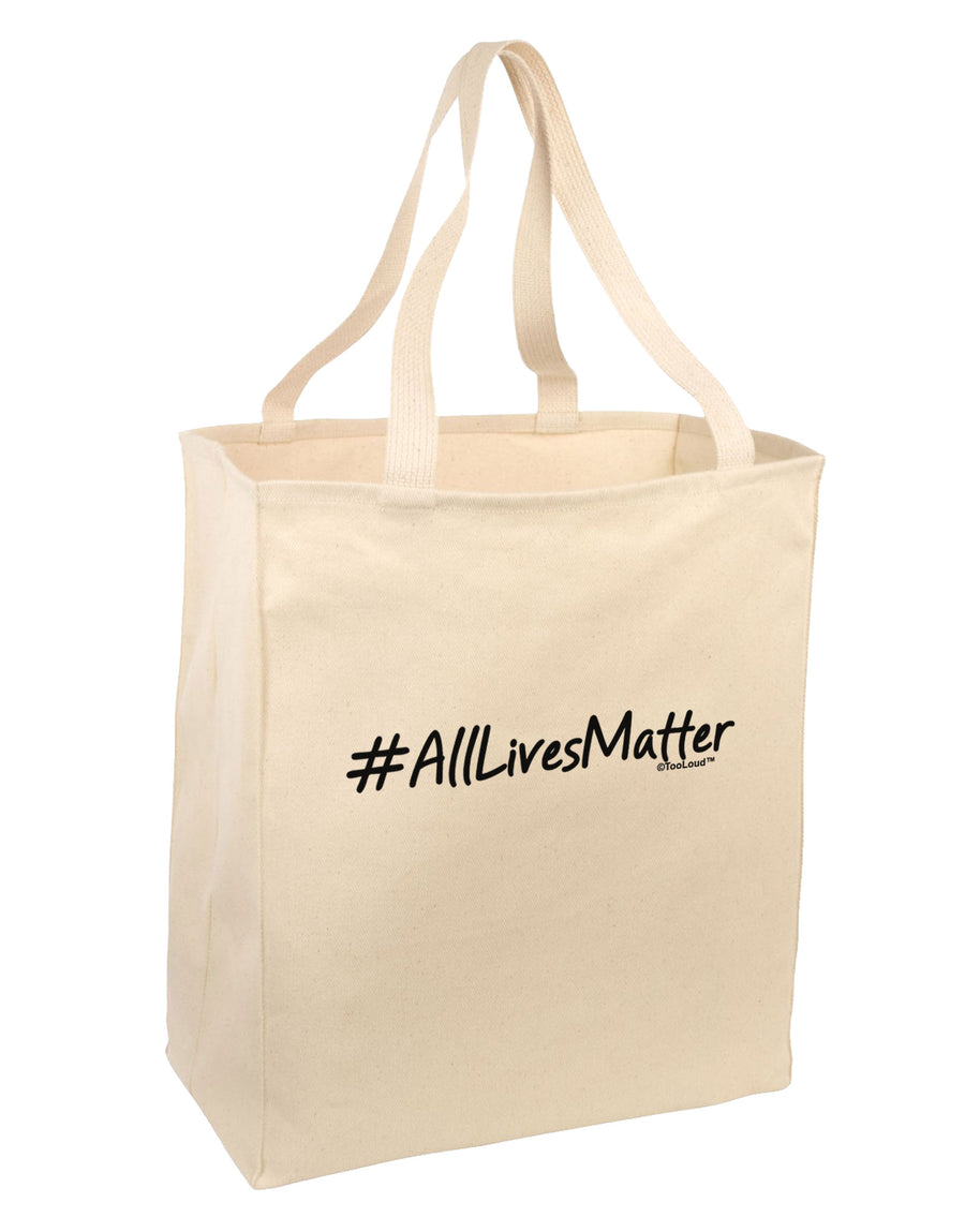 Hashtag AllLivesMatter Large Grocery Tote Bag-Grocery Tote-TooLoud-Natural-Large-Davson Sales