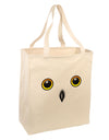 Cute Snowy Owl Face Large Grocery Tote Bag-Grocery Tote-TooLoud-Natural-Large-Davson Sales