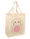 Cute Bunny with Floppy Ears - Pink Large Grocery Tote Bag by TooLoud-Grocery Tote-TooLoud-Natural-Large-Davson Sales