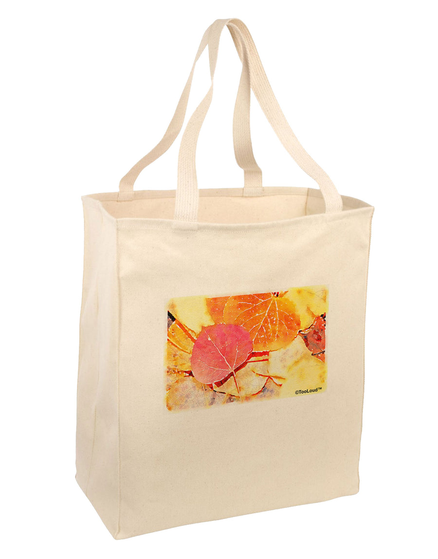 Colorado - Autumn WaterColor Large Grocery Tote Bag-Grocery Tote-TooLoud-Natural-Large-Davson Sales