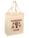 Hawkins AV Club Large Grocery Tote Bag-Natural by TooLoud-Grocery Tote-TooLoud-Natural-Large-Davson Sales