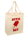 Bite Me Ice Cream Large Grocery Tote Bag-Grocery Tote-TooLoud-Natural-Large-Davson Sales