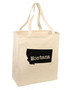 Montana - United States Shape Large Grocery Tote Bag by TooLoud-Grocery Tote-TooLoud-Natural-Large-Davson Sales