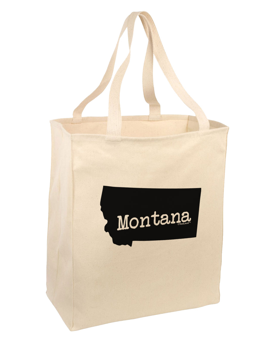 Montana - United States Shape Large Grocery Tote Bag by TooLoud-Grocery Tote-TooLoud-Natural-Large-Davson Sales