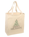 Happy Holidays Sparkles Large Grocery Tote Bag-Grocery Tote-TooLoud-Natural-Large-Davson Sales