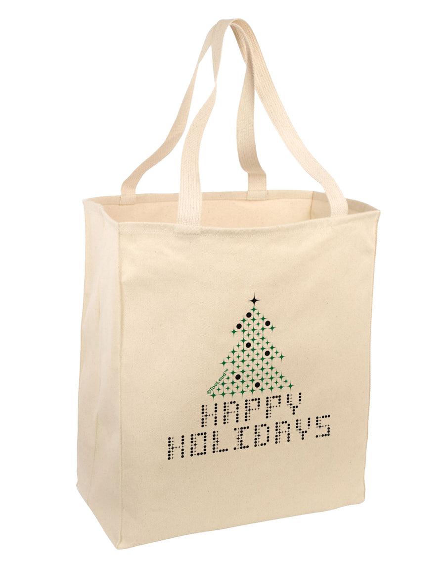 Happy Holidays Sparkles Large Grocery Tote Bag-Grocery Tote-TooLoud-Natural-Large-Davson Sales