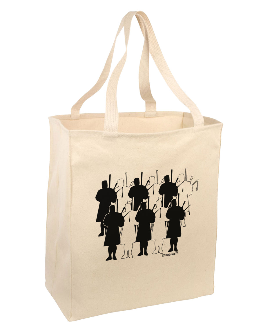 Eleven Pipers Piping Large Grocery Tote Bag-Grocery Tote-TooLoud-Natural-Large-Davson Sales