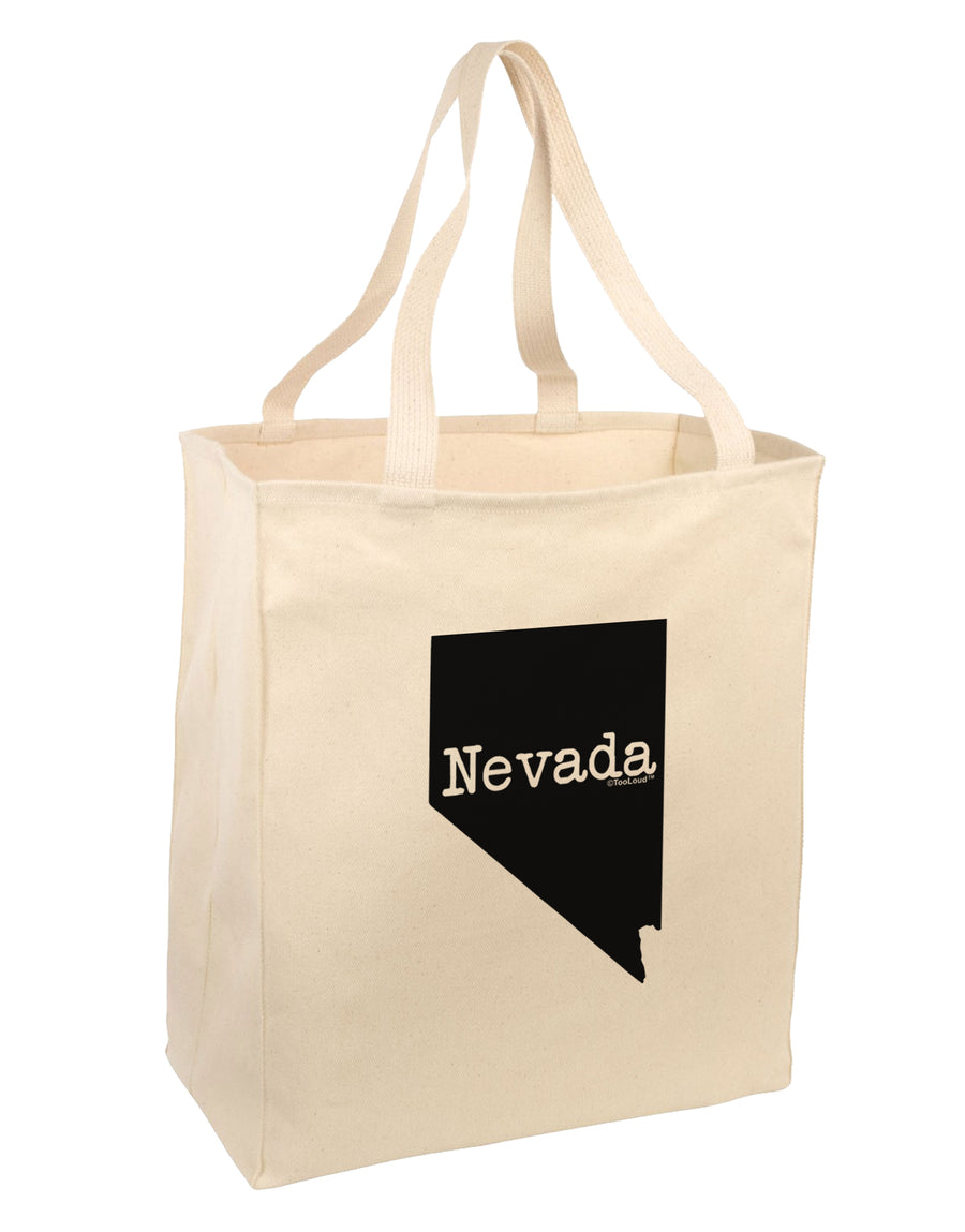 Nevada - United States Shape Large Grocery Tote Bag by TooLoud-Grocery Tote-TooLoud-Natural-Large-Davson Sales