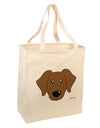 Cute Chocolate Labrador Retriever Dog Large Grocery Tote Bag by TooLoud-Grocery Tote-TooLoud-Natural-Large-Davson Sales