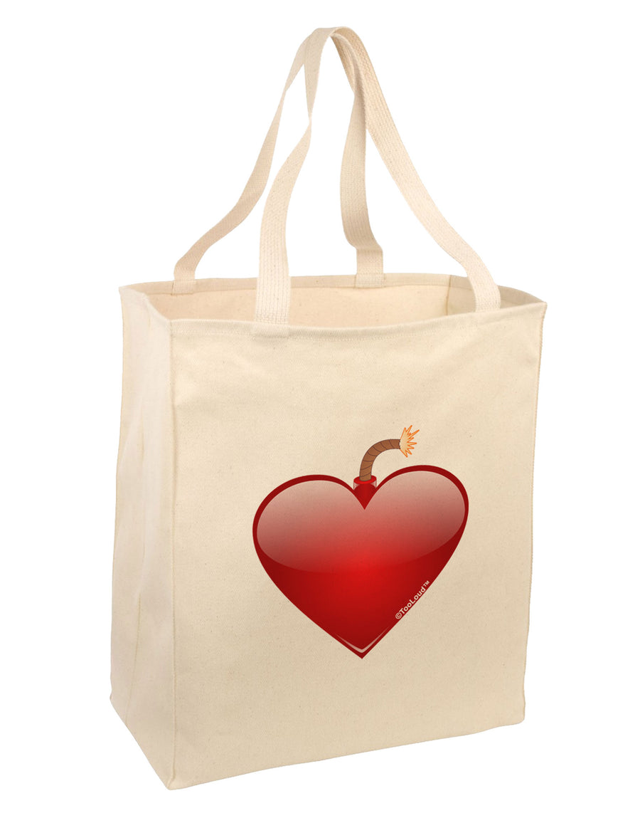 Love Bomb Large Grocery Tote Bag-Grocery Tote-TooLoud-Natural-Large-Davson Sales