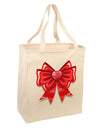 Valentine's Day Heart Bow Large Grocery Tote Bag-Grocery Tote-TooLoud-Natural-Large-Davson Sales