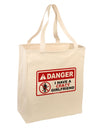 Danger - Crazy Girlfriend Large Grocery Tote Bag-Grocery Tote-TooLoud-Natural-Large-Davson Sales