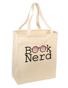 Book Nerd Large Grocery Tote Bag-Natural-Grocery Tote-TooLoud-Natural-Large-Davson Sales
