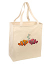 Kissy Clownfish Large Grocery Tote Bag-Grocery Tote-TooLoud-Natural-Large-Davson Sales