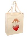 Heart on Puppet Strings Large Grocery Tote Bag-Grocery Tote-TooLoud-Natural-Large-Davson Sales