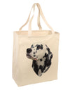 Dalmatian Portrait Large Grocery Tote Bag by TooLoud-Grocery Tote-TooLoud-Natural-Large-Davson Sales