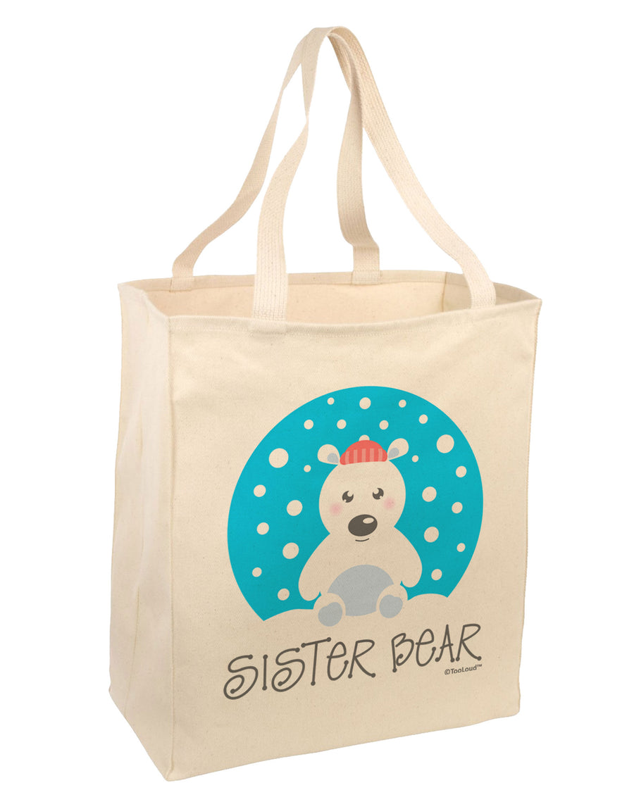 Matching Polar Bear Family - Sister Bear Large Grocery Tote Bag by TooLoud-Grocery Tote-TooLoud-Natural-Large-Davson Sales