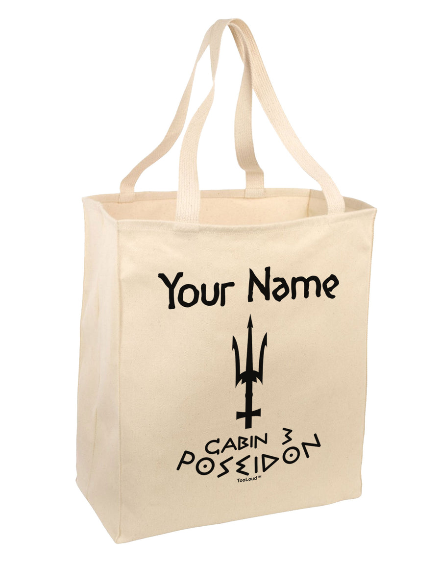 Personalized Cabin 3 Poseidon Large Grocery Tote Bag-Grocery Tote-TooLoud-Natural-Large-Davson Sales