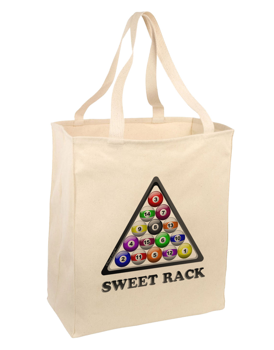 Sweet Rack - Pool Large Grocery Tote Bag-Grocery Tote-TooLoud-Natural-Large-Davson Sales