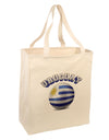 Soccer Ball Flag - Uruguay Large Grocery Tote Bag-Grocery Tote-TooLoud-Natural-Large-Davson Sales