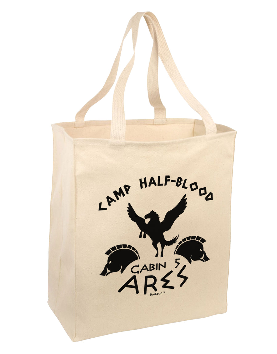 Camp Half Blood Cabin 5 Ares Large Grocery Tote Bag by TooLoud-Grocery Tote-TooLoud-Natural-Large-Davson Sales