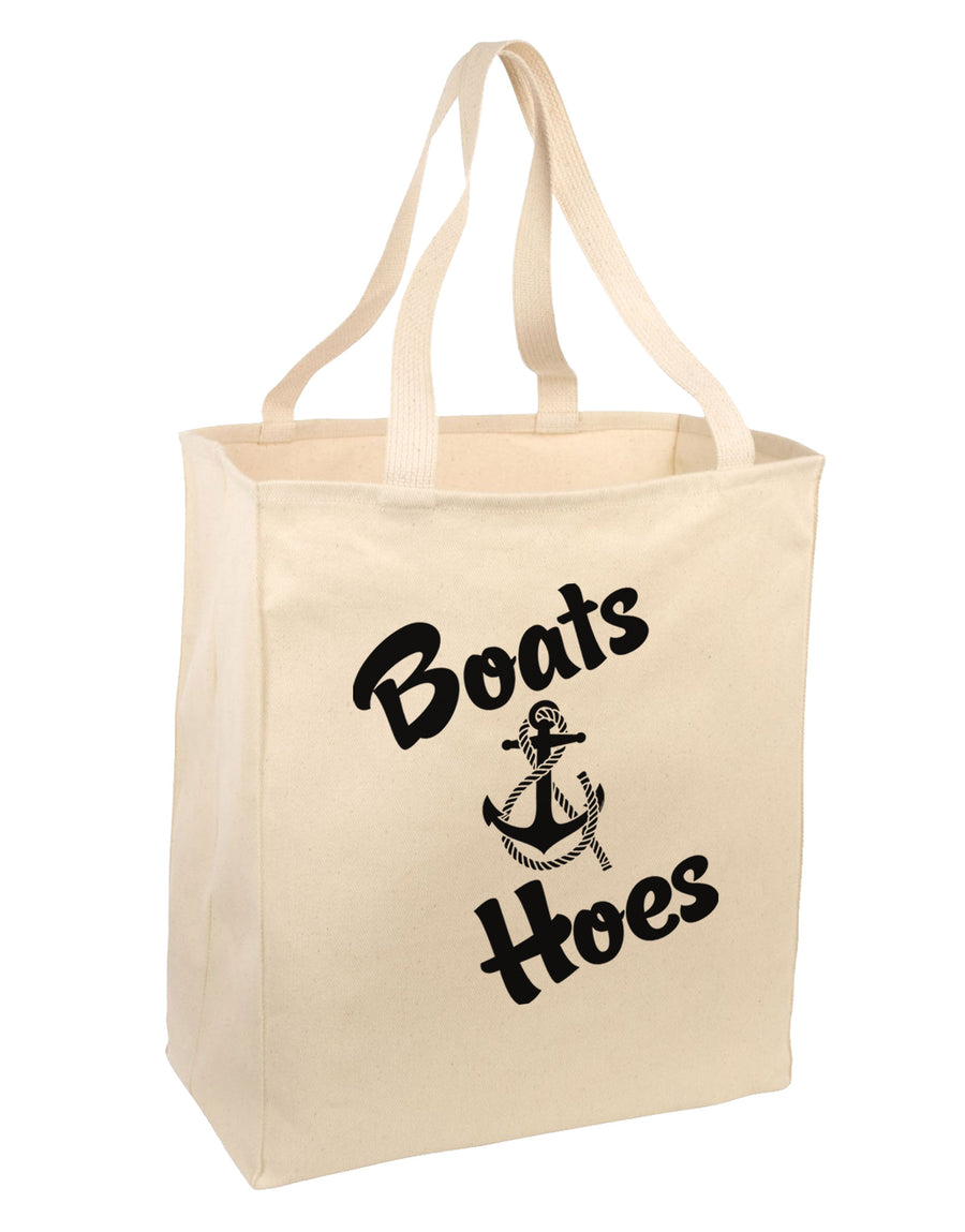 Boats and Hoes Large Grocery Tote Bag-Grocery Tote-TooLoud-Natural-Large-Davson Sales