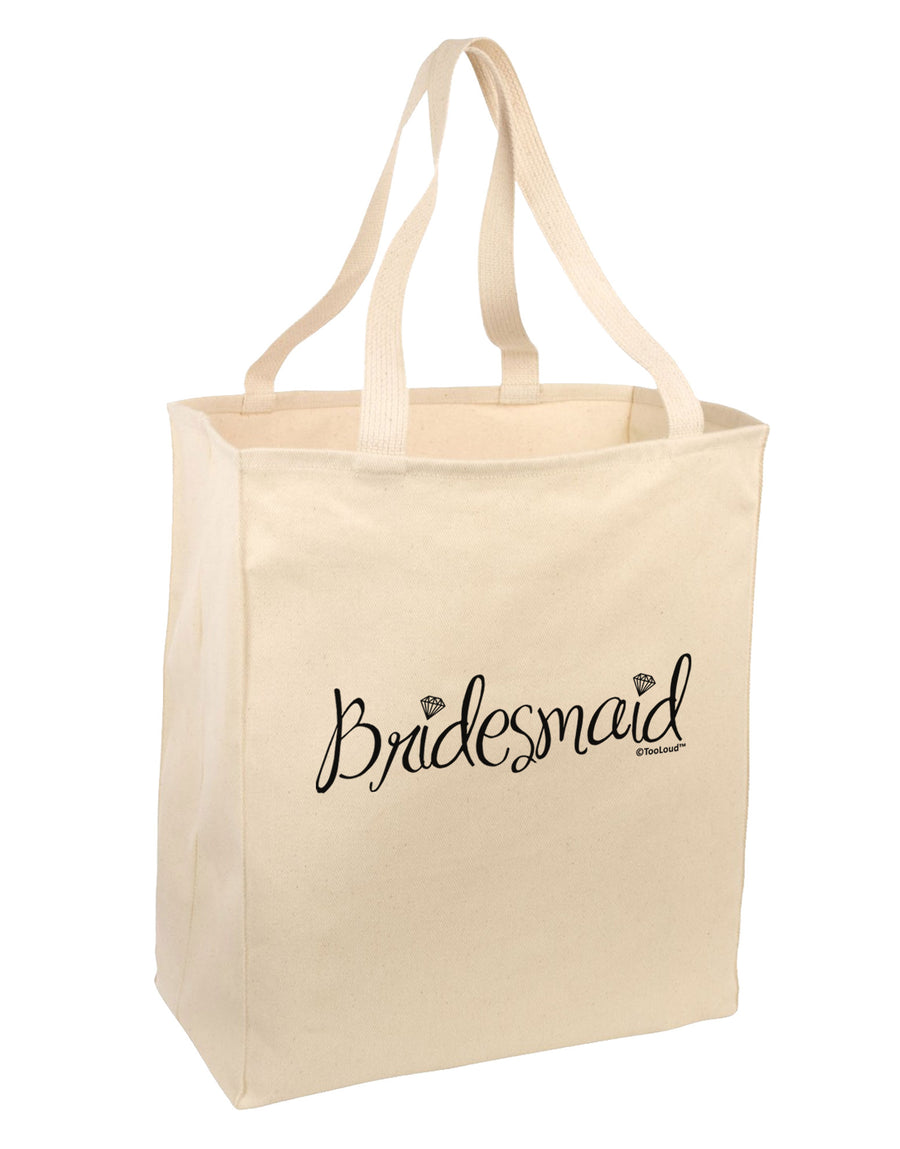 Bridesmaid Design - Diamonds Large Grocery Tote Bag-Grocery Tote-TooLoud-Natural-Large-Davson Sales