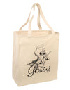 Gemini Illustration Large Grocery Tote Bag-Grocery Tote-TooLoud-Natural-Large-Davson Sales