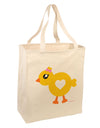 Cute Chick with Bow Large Grocery Tote Bag by TooLoud-Grocery Tote-TooLoud-Natural-Large-Davson Sales