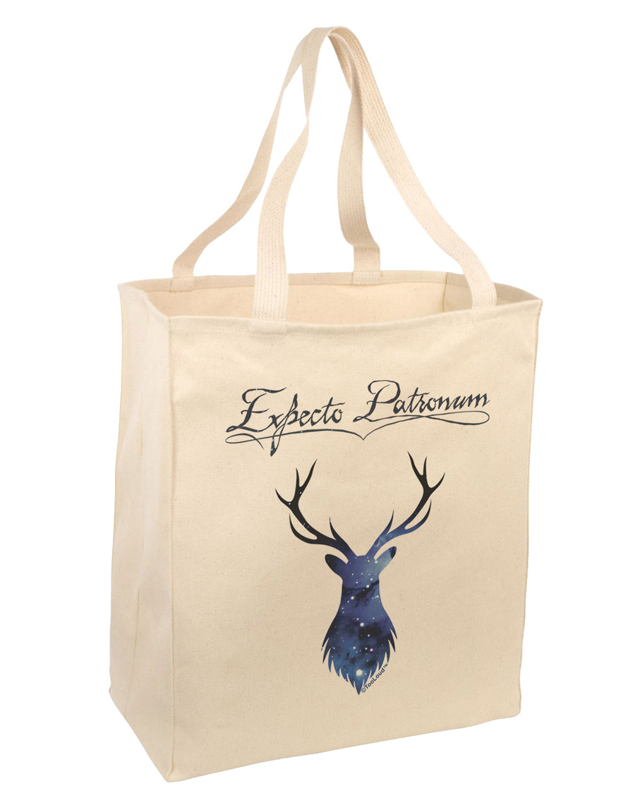 Expecto Patronum Space Stag Large Grocery Tote Bag-Grocery Tote-TooLoud-Natural-Large-Davson Sales