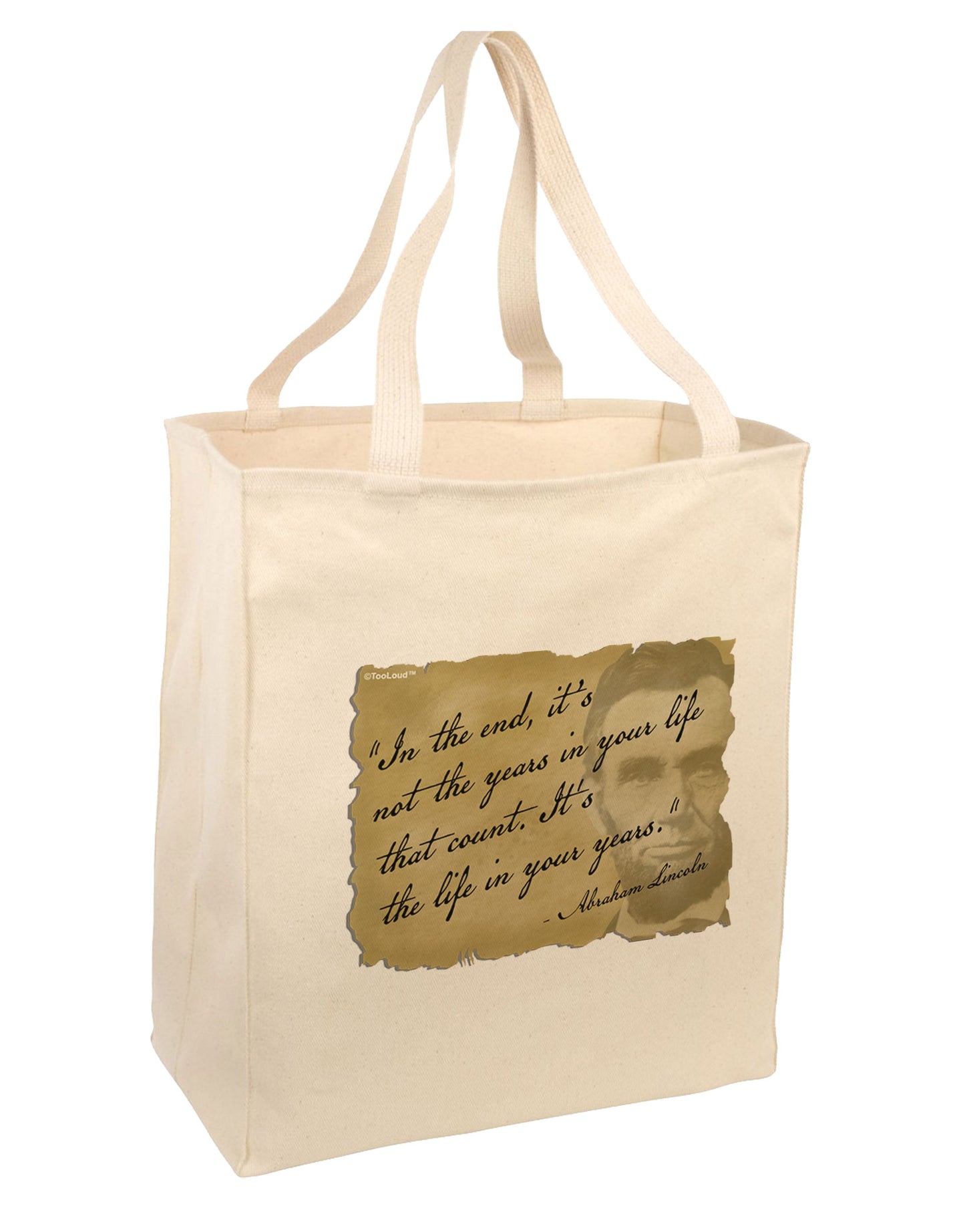 The Life In Your Years Lincoln 15&#x22; Dark Laptop / Tablet Case Bag by TooLoud-Laptop / Tablet Case Bag-TooLoud-Natural-large-Davson Sales