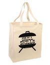 Grill Skills Grill Design Large Grocery Tote Bag by TooLoud-Grocery Tote-TooLoud-Natural-Large-Davson Sales