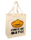 Sombrero Design - Cinco de Mayo Large Grocery Tote Bag by TooLoud-Grocery Tote-TooLoud-Natural-Large-Davson Sales